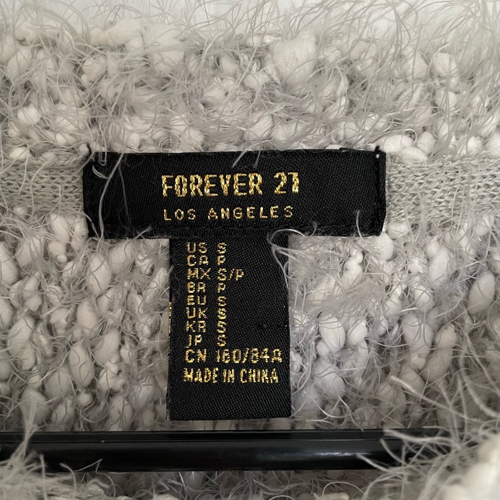 Forever 21 Fuzzy Gray Sweater - Picture 4 of 5